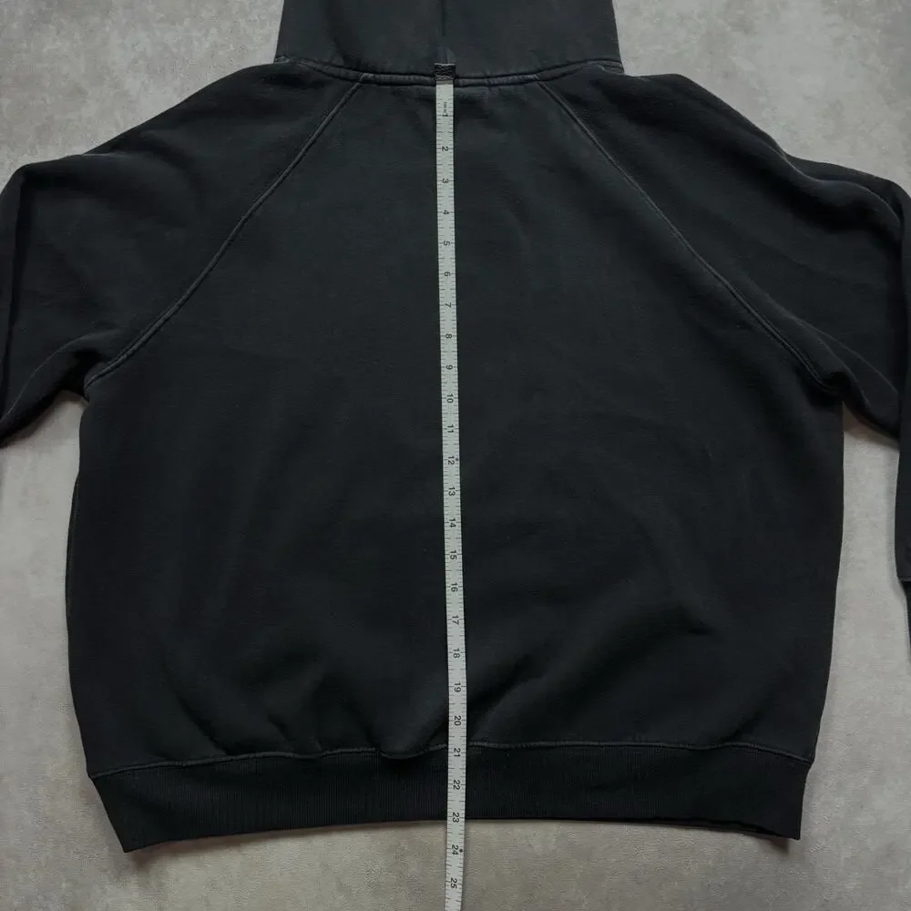 Fear of God Essentials Black Pullover Hoodie Cotton Size Medium Oversized Logo - Picture 10 of 15